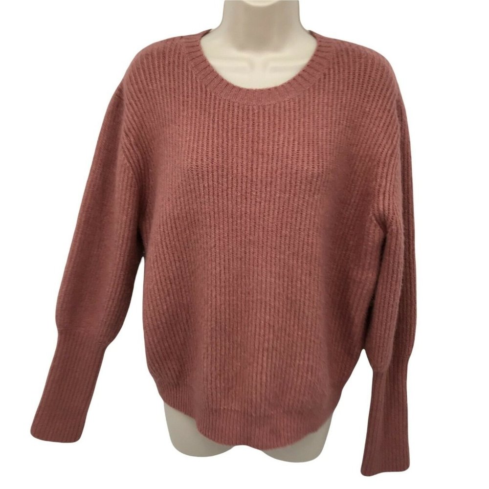 Loved + Adored Ribbed Knit Rose Pink Sweater M